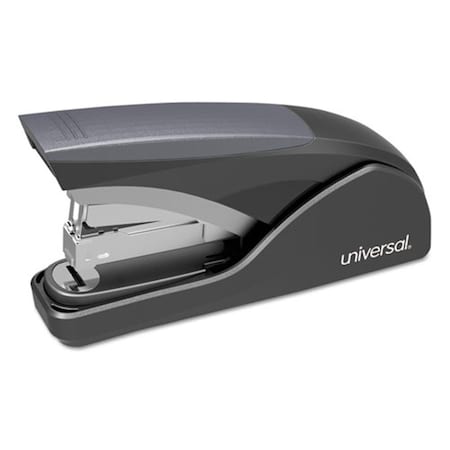Universal Office Products Deluxe Power Force Assist Flat-Clinch Full Strip Stapler, Black 43040